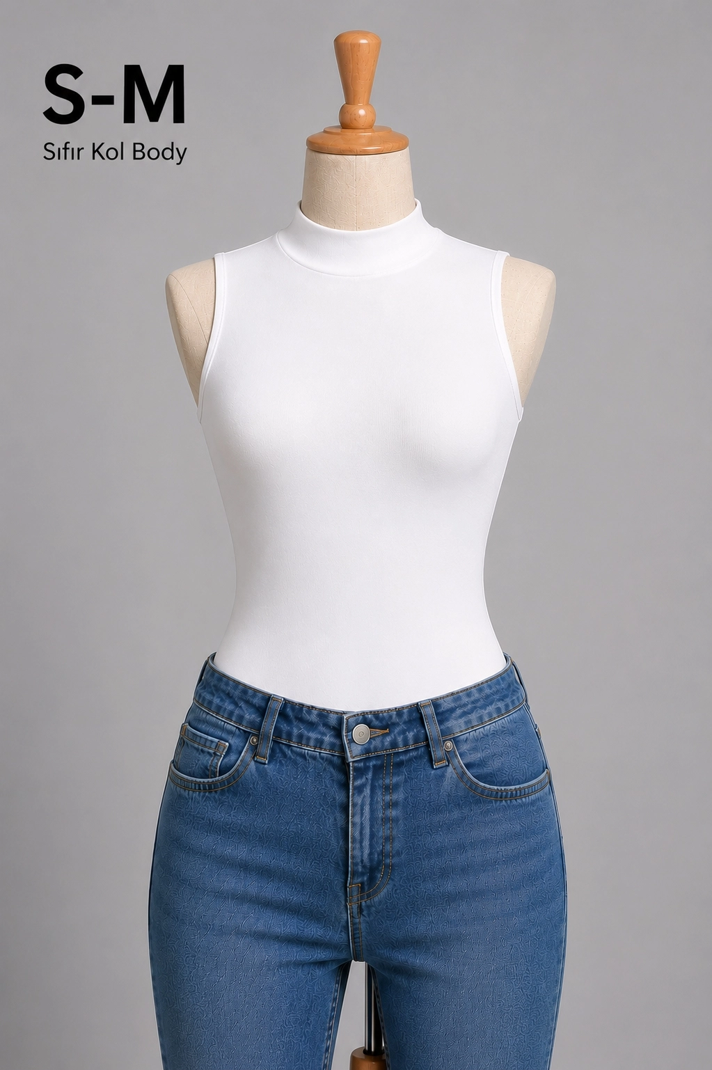 BEYAZ SIFIR KOL S-M BODY