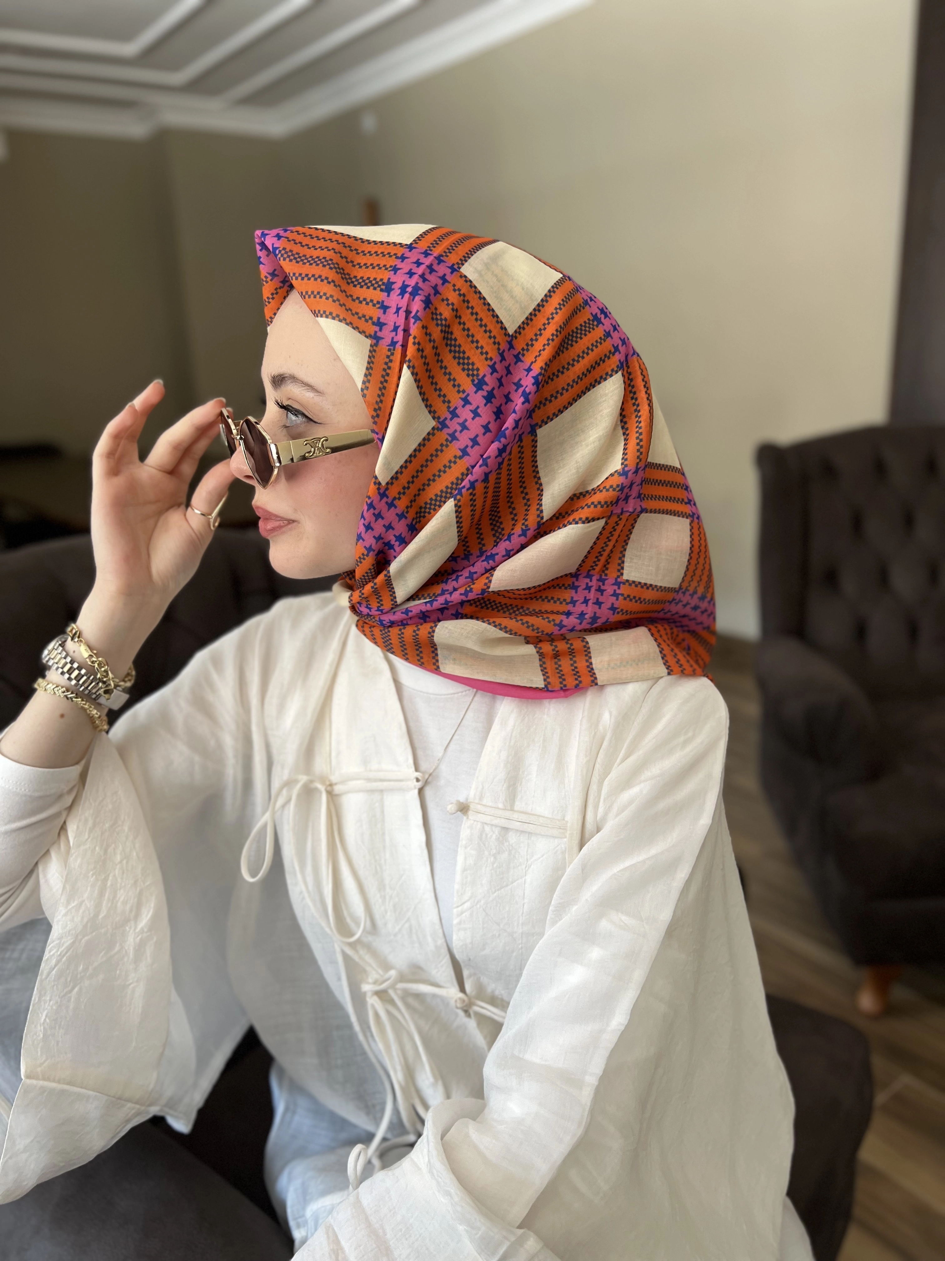 EKOSE DESEN COTTON EŞARP 