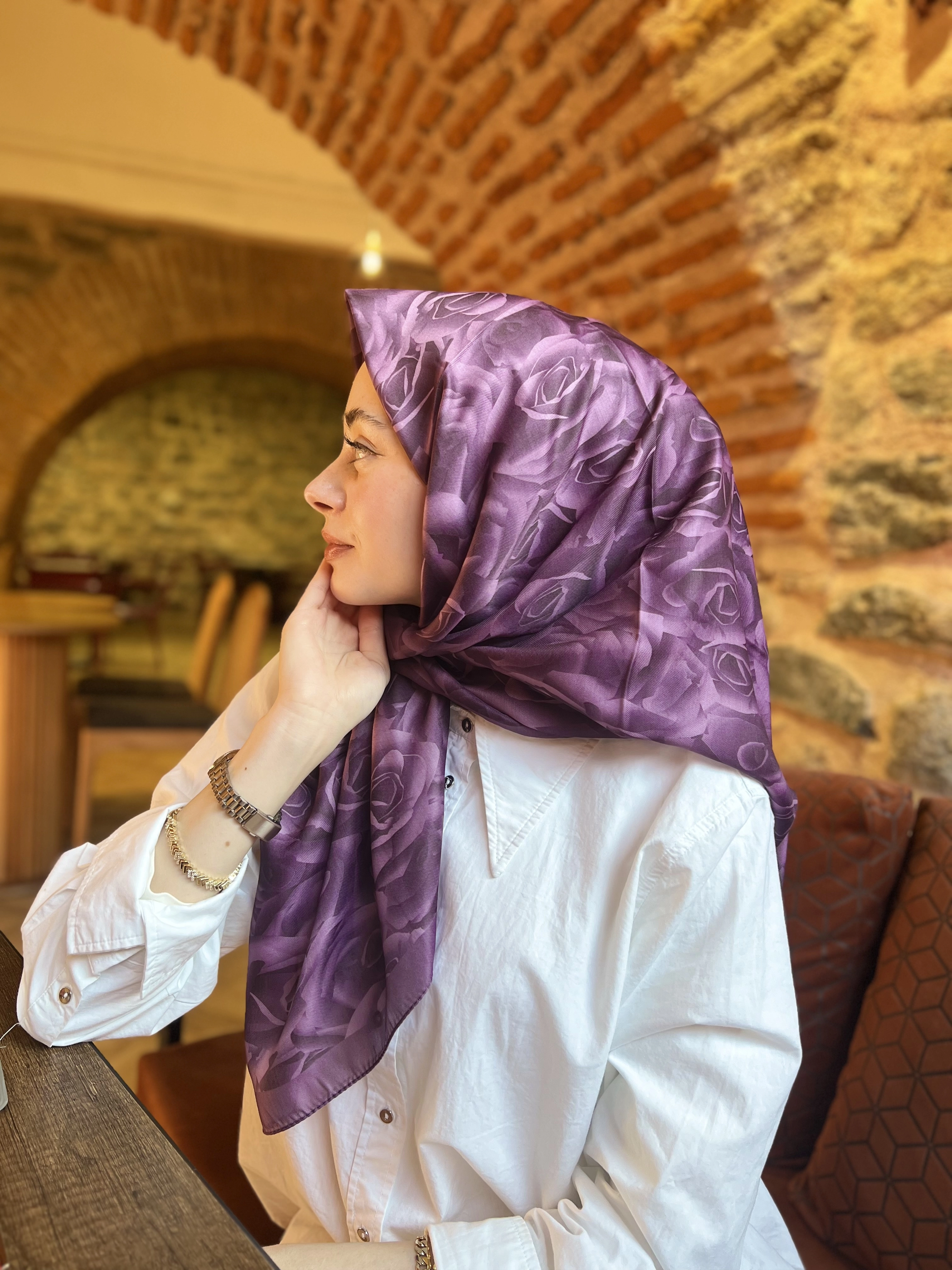 GÜL DESEN SOFT EŞARP