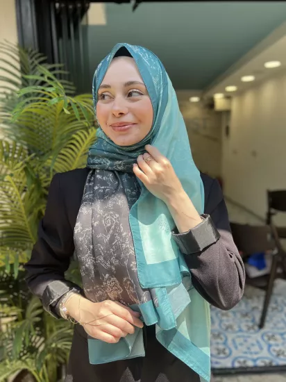 Desenli degrade şal