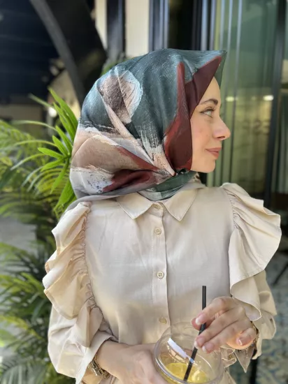 Sulu boya krep eşarp