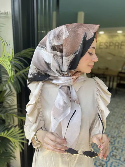 Sulu boya krep eşarp