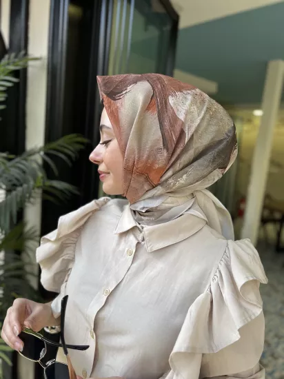 Sulu boya krep eşarp