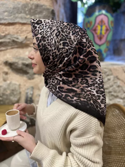 Orjinal leopar soft eşarp