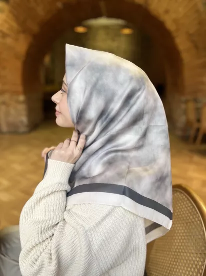 Bulut desen soft eşarp