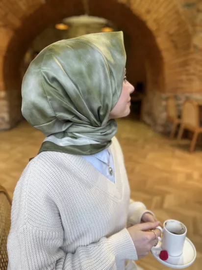 Bulut desen soft eşarp