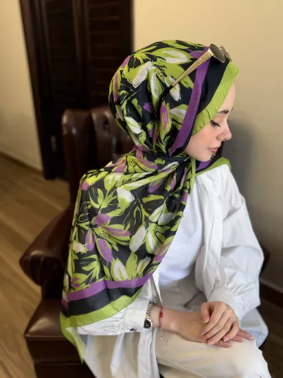 Yaprak desen soft şal 