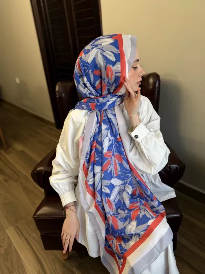 Yaprak desen soft şal 