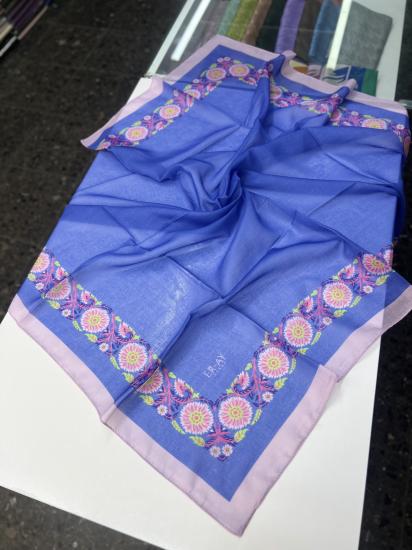 ÇİÇEK ÇERÇEVELİ SOFT EŞARP